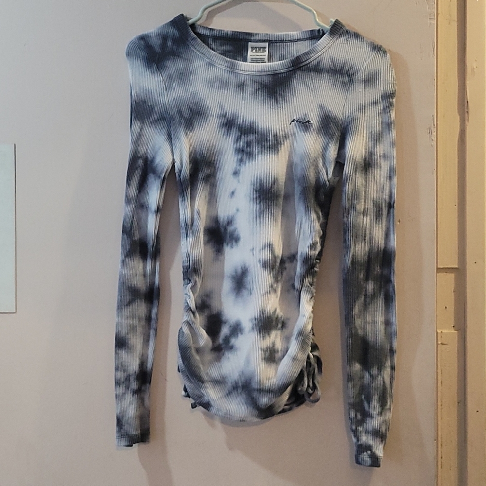 VS Pink blue thermal long sleeve top